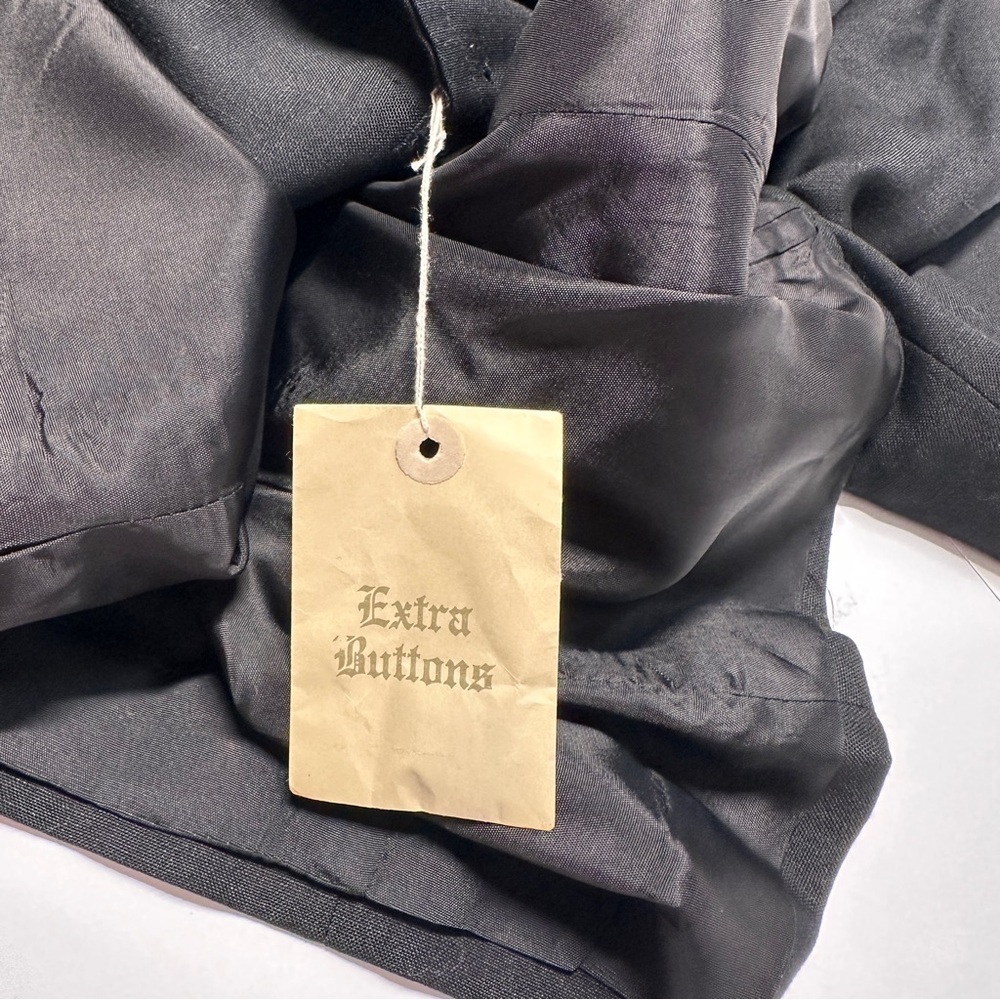 NWT! Linen Blend Vintage Short Sleeve Black Button Blazer Jacket Size 16 Career - Picture 10 of 14